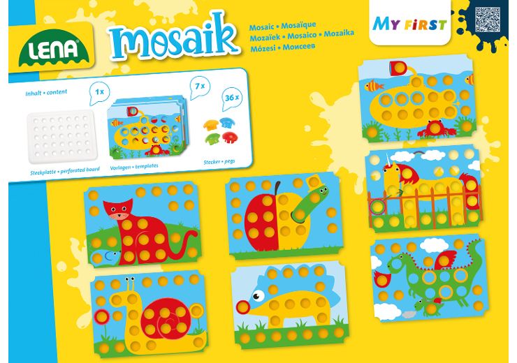 LENA 35632 Krea Mit første mosaik sæt, natur